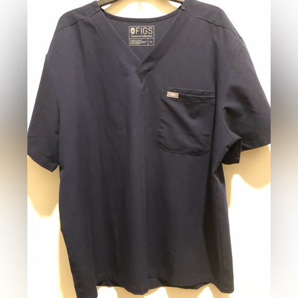 FIGS Mens Technical Collection Scrub Top Navy Blue Style FM1500 Size XXL - Picture 12 of 16